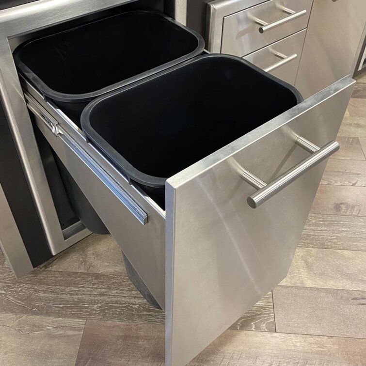 XO Appliance Steel Open Pull Out Trash Can Reviews Wayfair